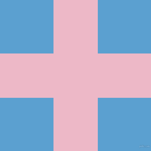 checkered chequered horizontal vertical lines, 150 pixel lines width, 361 pixel square size, Chantilly and Picton Blue plaid checkered seamless tileable
