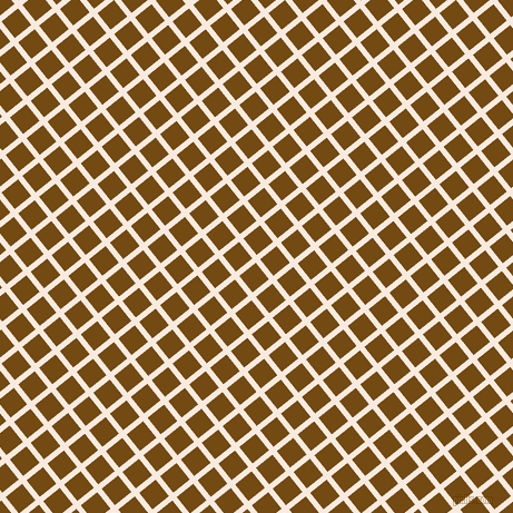 39/129 degree angle diagonal checkered chequered lines, 5 pixel line width, 19 pixel square size, Chardon and Raw Umber plaid checkered seamless tileable