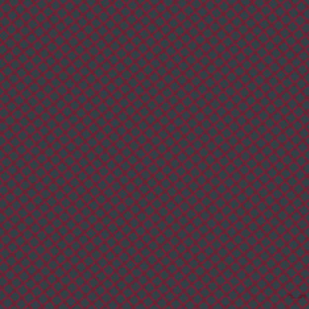 40/130 degree angle diagonal checkered chequered lines, 5 pixel line width, 15 pixel square size, Claret and Big Stone plaid checkered seamless tileable