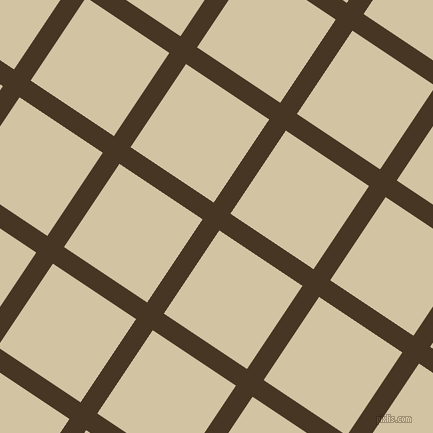 56/146 degree angle diagonal checkered chequered lines, 20 pixel line width, 100 pixel square size, Clinker and Double Spanish White plaid checkered seamless tileable