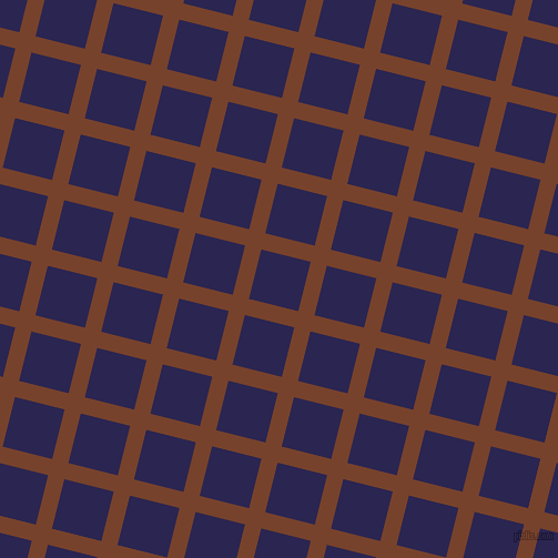 76/166 degree angle diagonal checkered chequered lines, 15 pixel line width, 46 pixel square size, Copper Canyon and Paua plaid checkered seamless tileable