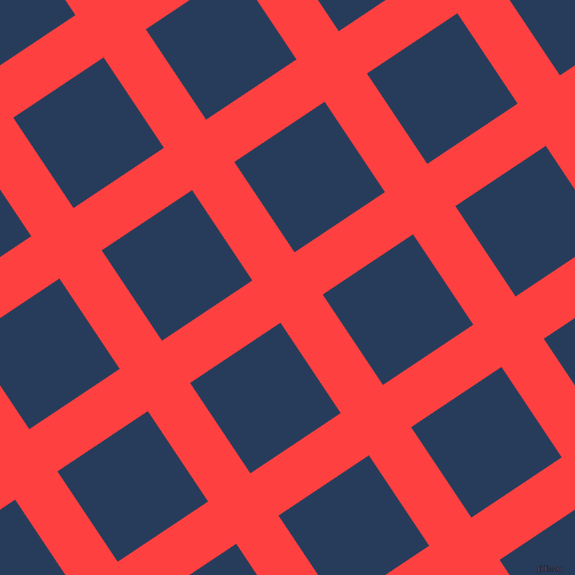 34/124 degree angle diagonal checkered chequered lines, 73 pixel lines width, 156 pixel square size, Coral Red and Catalina Blue plaid checkered seamless tileable