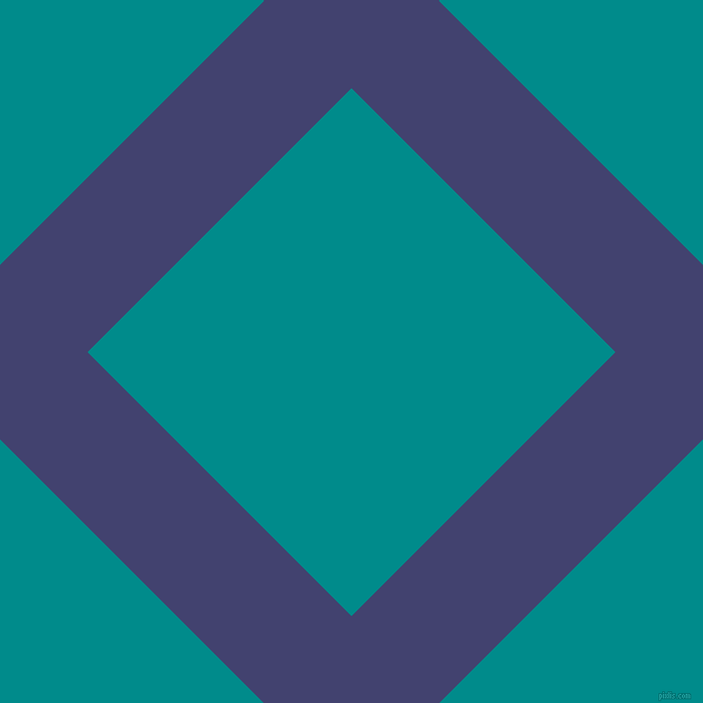 45/135 degree angle diagonal checkered chequered lines, 136 pixel lines width, 411 pixel square size, Corn Flower Blue and Dark Cyan plaid checkered seamless tileable