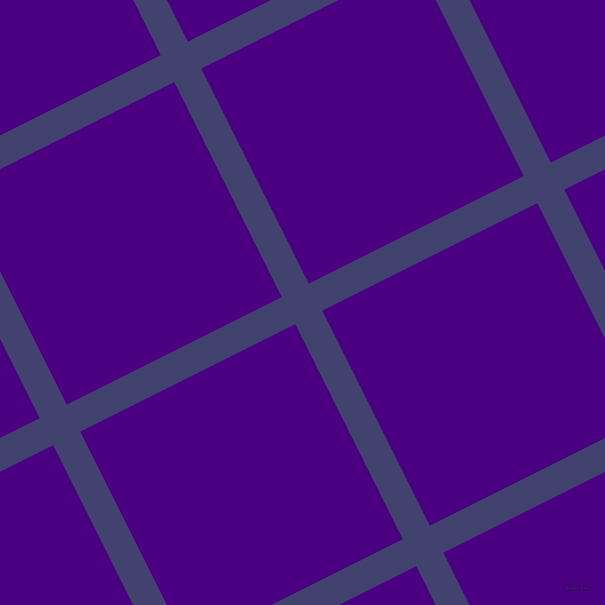 27/117 degree angle diagonal checkered chequered lines, 44 pixel line width, 351 pixel square size, Corn Flower Blue and Indigo plaid checkered seamless tileable