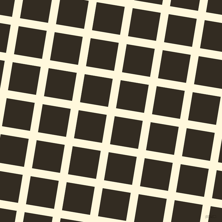 81/171 degree angle diagonal checkered chequered lines, 27 pixel lines width, 95 pixel square size, Corn Silk and Black Magic plaid checkered seamless tileable