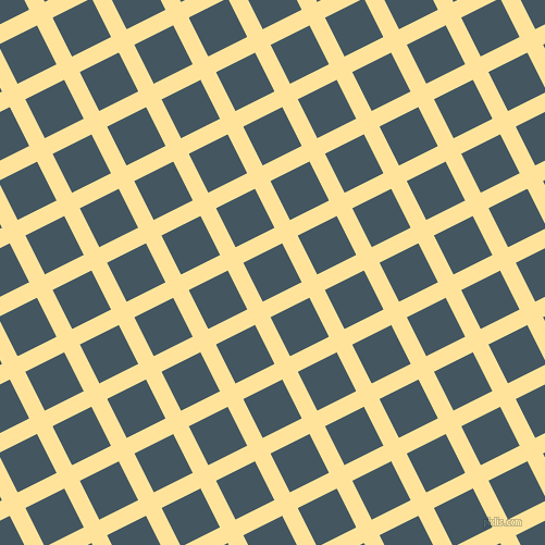 27/117 degree angle diagonal checkered chequered lines, 16 pixel line width, 40 pixel square size, Cream Brulee and San Juan plaid checkered seamless tileable