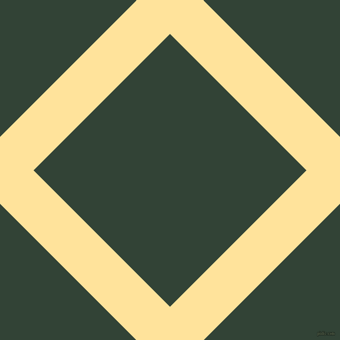 45/135 degree angle diagonal checkered chequered lines, 95 pixel lines width, 387 pixel square size, Cream Brulee and Timber Green plaid checkered seamless tileable