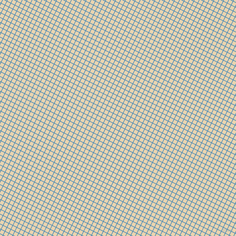 63/153 degree angle diagonal checkered chequered lines, 2 pixel lines width, 13 pixel square size, Curious Blue and Givry plaid checkered seamless tileable