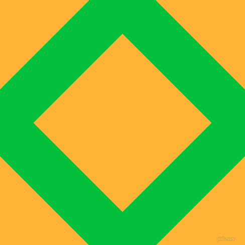 45/135 degree angle diagonal checkered chequered lines, 94 pixel lines width, 251 pixel square size, Dark Pastel Green and Supernova plaid checkered seamless tileable