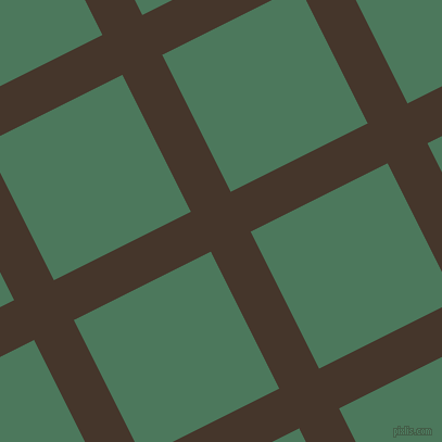 27/117 degree angle diagonal checkered chequered lines, 41 pixel lines width, 141 pixel square size, Dark Rum and Como plaid checkered seamless tileable