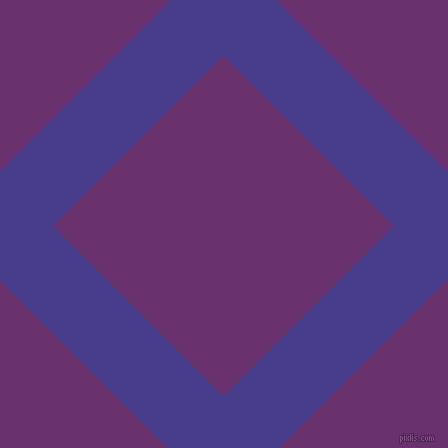45/135 degree angle diagonal checkered chequered lines, 76 pixel line width, 241 pixel square size, Dark Slate Blue and Seance plaid checkered seamless tileable
