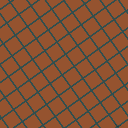 36/126 degree angle diagonal checkered chequered lines, 6 pixel lines width, 51 pixel square size, Dark Slate Grey and Chelsea Gem plaid checkered seamless tileable