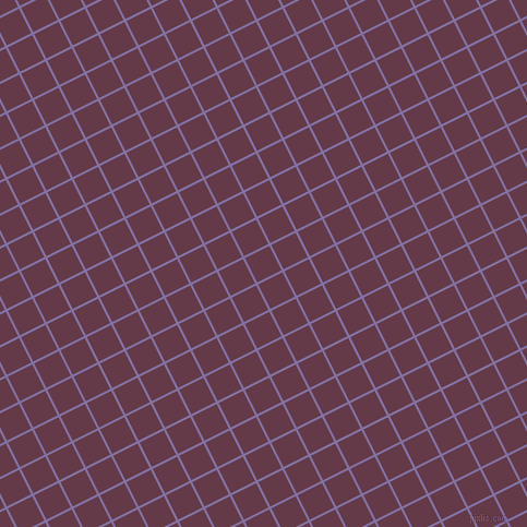 27/117 degree angle diagonal checkered chequered lines, 2 pixel line width, 25 pixel square size, Deluge and Tawny Port plaid checkered seamless tileable