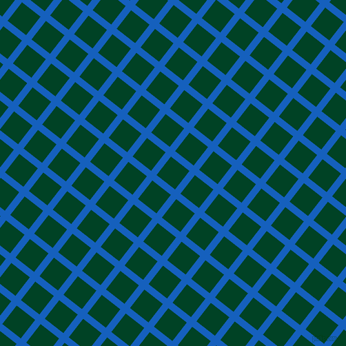 52/142 degree angle diagonal checkered chequered lines, 10 pixel line width, 34 pixel square size, Denim and British Racing Green plaid checkered seamless tileable
