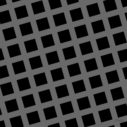 16/106 degree angle diagonal checkered chequered lines, 23 pixel lines width, 46 pixel square size, Dim Gray and Black plaid checkered seamless tileable