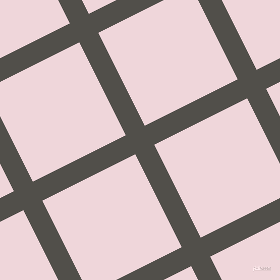 27/117 degree angle diagonal checkered chequered lines, 42 pixel line width, 206 pixel square size, Dune and Pale Rose plaid checkered seamless tileable