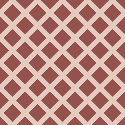 45/135 degree angle diagonal checkered chequered lines, 17 pixel line width, 40 pixel square size, Dust Storm and Copper Rust plaid checkered seamless tileable