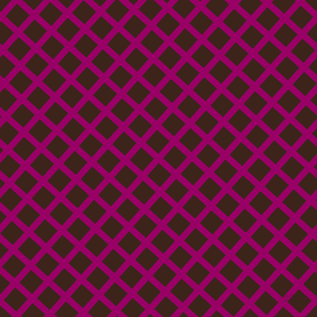 48/138 degree angle diagonal checkered chequered lines, 9 pixel lines width, 24 pixel square size, Eggplant and Brown Pod plaid checkered seamless tileable