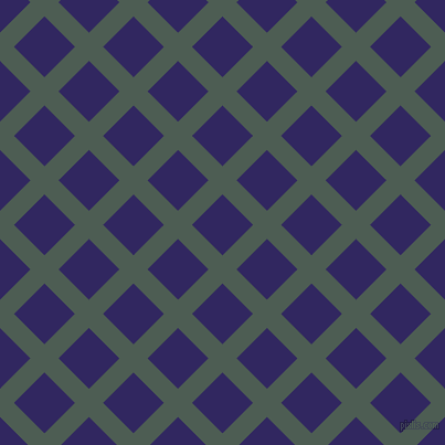 45/135 degree angle diagonal checkered chequered lines, 18 pixel line width, 39 pixel square size, Feldgrau and Paris M plaid checkered seamless tileable