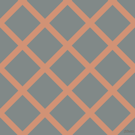 45/135 degree angle diagonal checkered chequered lines, 21 pixel line width, 91 pixel square size, Feldspar and Oslo Grey plaid checkered seamless tileable