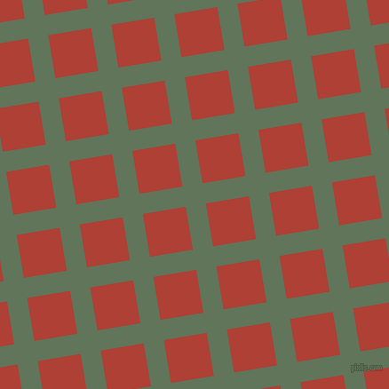 9/99 degree angle diagonal checkered chequered lines, 23 pixel line width, 49 pixel square size, Finlandia and Medium Carmine plaid checkered seamless tileable
