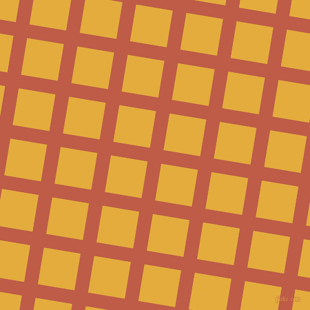 81/171 degree angle diagonal checkered chequered lines, 20 pixel line width, 54 pixel square size, Flame Pea and Tulip Tree plaid checkered seamless tileable