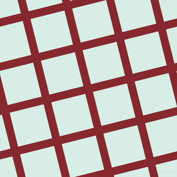 14/104 degree angle diagonal checkered chequered lines, 26 pixel lines width, 115 pixel square size, Flame Red and White Ice plaid checkered seamless tileable