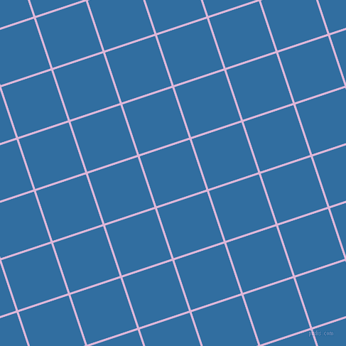 18/108 degree angle diagonal checkered chequered lines, 3 pixel line width, 74 pixel square size, French Lilac and Lochmara plaid checkered seamless tileable