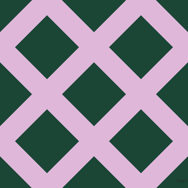 45/135 degree angle diagonal checkered chequered lines, 69 pixel lines width, 147 pixel square size, French Lilac and Sherwood Green plaid checkered seamless tileable