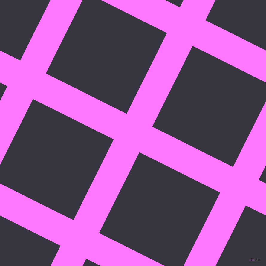 63/153 degree angle diagonal checkered chequered lines, 96 pixel lines width, 302 pixel square size, Fuchsia Pink and Revolver plaid checkered seamless tileable