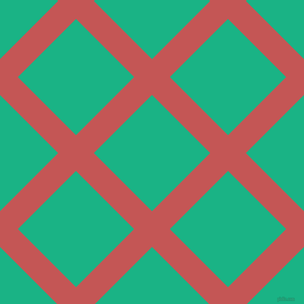 45/135 degree angle diagonal checkered chequered lines, 52 pixel lines width, 169 pixel square size, Fuzzy Wuzzy Brown and Mountain Meadow plaid checkered seamless tileable