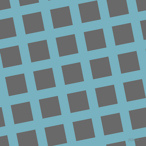 11/101 degree angle diagonal checkered chequered lines, 30 pixel lines width, 63 pixel square size, Glacier and Dim Gray plaid checkered seamless tileable