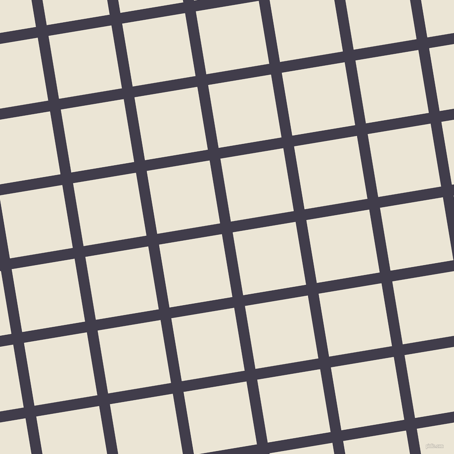 9/99 degree angle diagonal checkered chequered lines, 22 pixel lines width, 129 pixel square size, Grape and Cararra plaid checkered seamless tileable