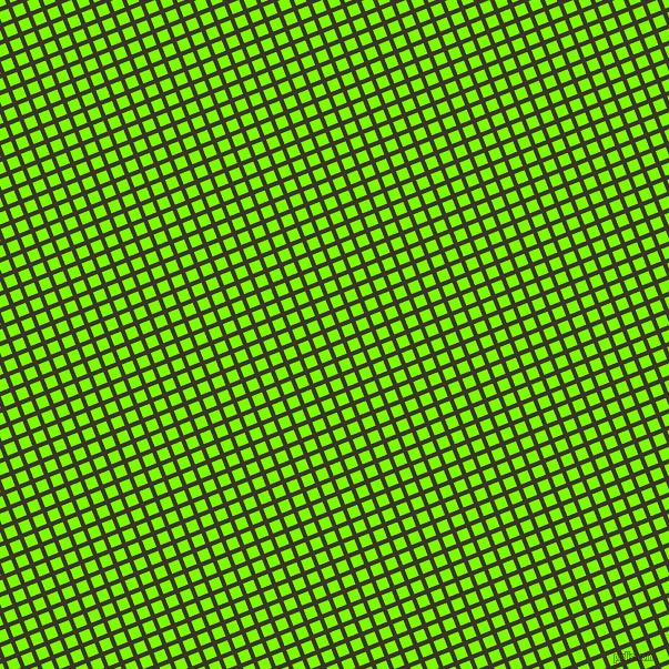 22/112 degree angle diagonal checkered chequered lines, 4 pixel line width, 10 pixel square size, Graphite and Lawn Green plaid checkered seamless tileable