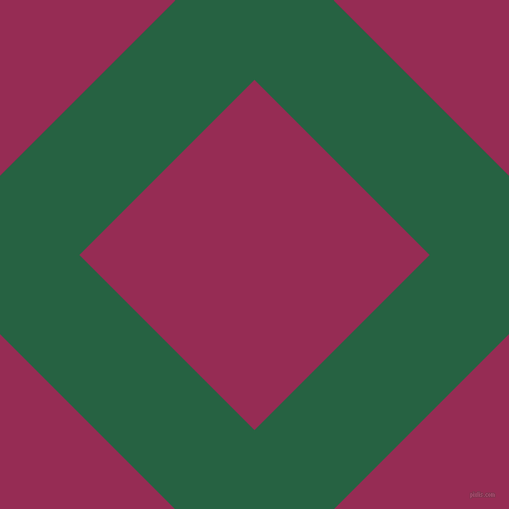 45/135 degree angle diagonal checkered chequered lines, 157 pixel line width, 347 pixel square size, Green Pea and Lipstick plaid checkered seamless tileable