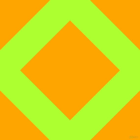 45/135 degree angle diagonal checkered chequered lines, 116 pixel line width, 288 pixel square size, Green Yellow and Orange plaid checkered seamless tileable