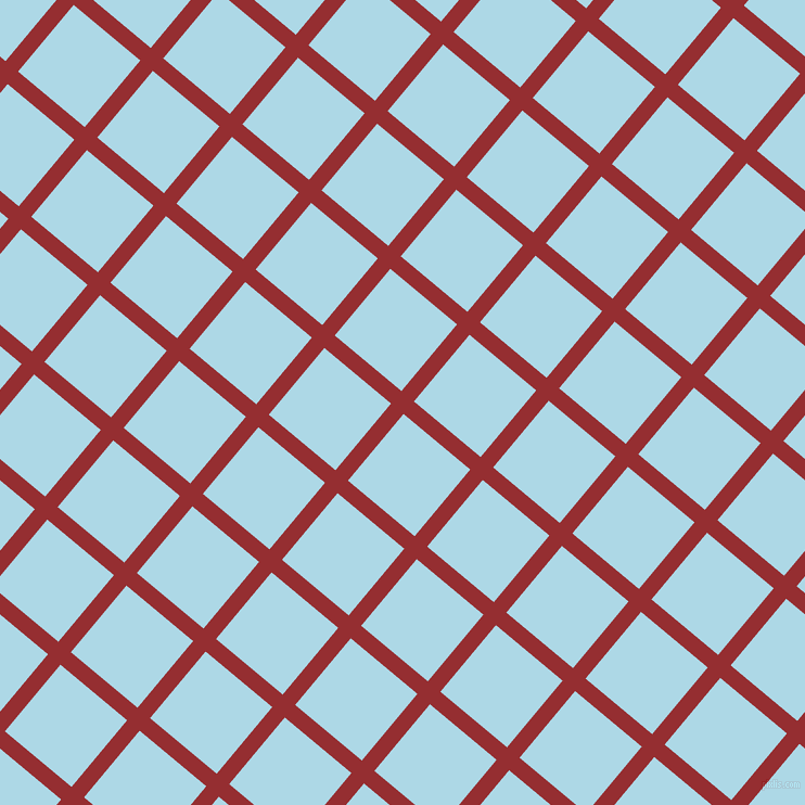 50/140 degree angle diagonal checkered chequered lines, 15 pixel lines width, 80 pixel square size, Guardsman Red and Light Blue plaid checkered seamless tileable