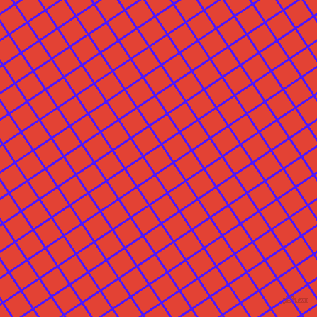 34/124 degree angle diagonal checkered chequered lines, 3 pixel line width, 28 pixel square size, Han Purple and Cinnabar plaid checkered seamless tileable
