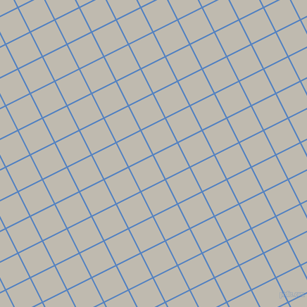 27/117 degree angle diagonal checkered chequered lines, 2 pixel lines width, 37 pixel square size, Havelock Blue and Cotton Seed plaid checkered seamless tileable