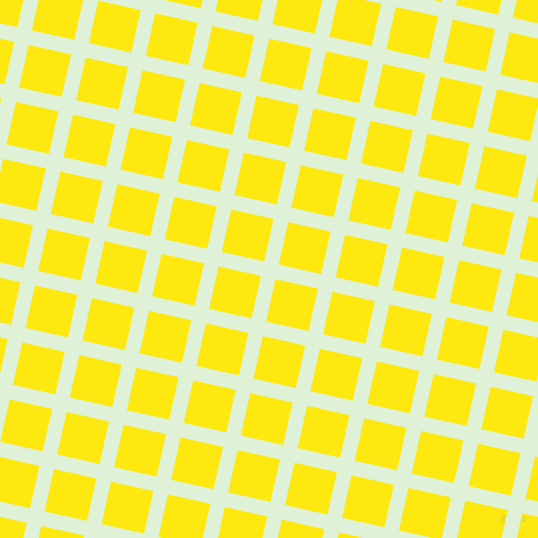 77/167 degree angle diagonal checkered chequered lines, 21 pixel lines width, 61 pixel square size, Hint Of Green and Lemon plaid checkered seamless tileable