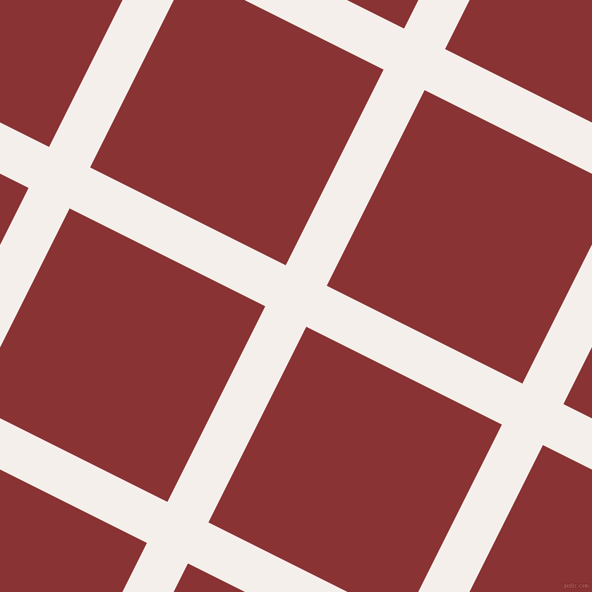 63/153 degree angle diagonal checkered chequered lines, 65 pixel lines width, 310 pixel square size, Hint Of Red and Old Brick plaid checkered seamless tileable