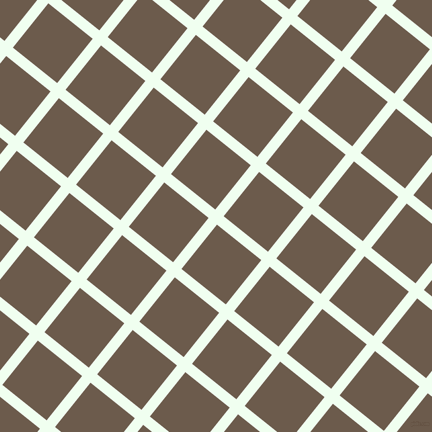 51/141 degree angle diagonal checkered chequered lines, 21 pixel line width, 111 pixel square size, Honeydew and Domino plaid checkered seamless tileable