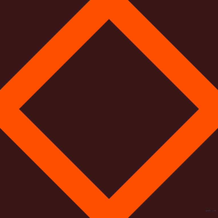 45/135 degree angle diagonal checkered chequered lines, 94 pixel lines width, 446 pixel square size, International Orange and Rustic Red plaid checkered seamless tileable