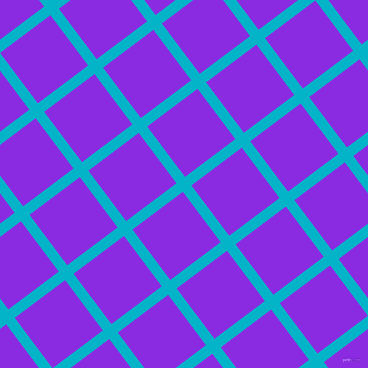 37/127 degree angle diagonal checkered chequered lines, 21 pixel line width, 125 pixel square size, Iris Blue and Blue Violet plaid checkered seamless tileable