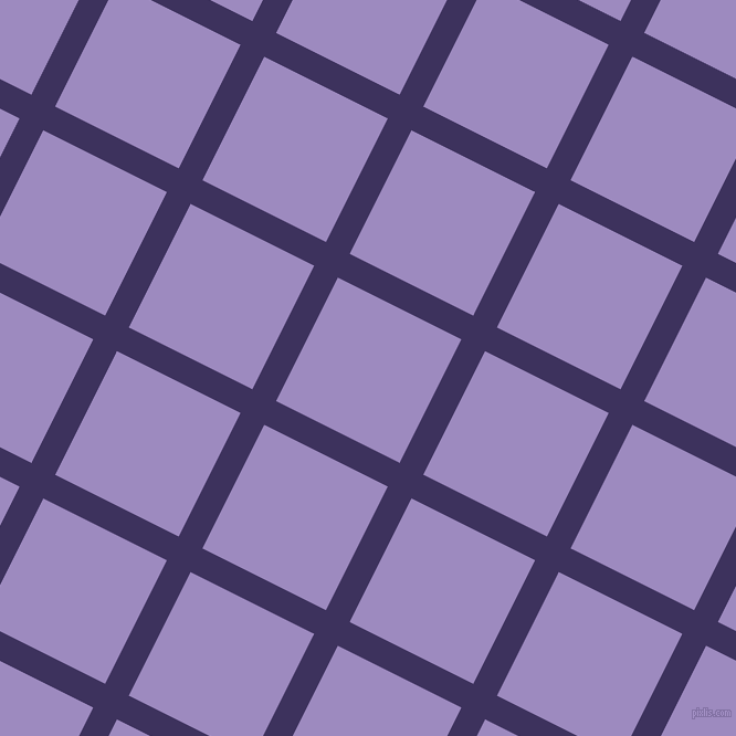63/153 degree angle diagonal checkered chequered lines, 24 pixel lines width, 125 pixel square size, Jacarta and Cold Purple plaid checkered seamless tileable