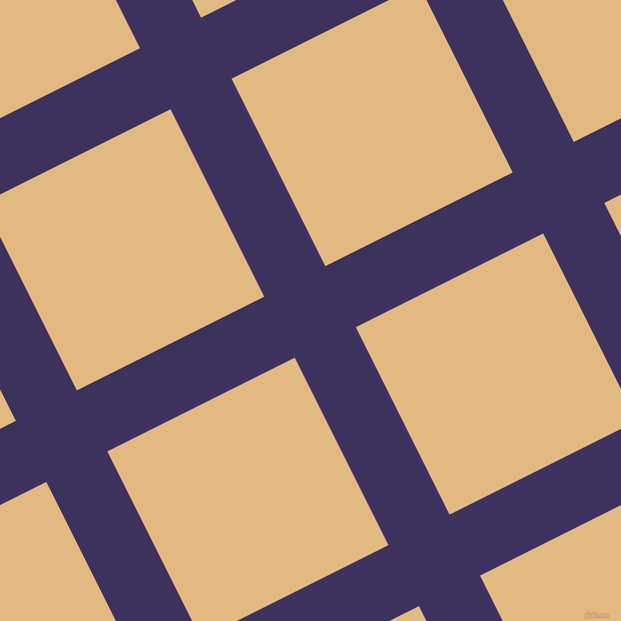 27/117 degree angle diagonal checkered chequered lines, 98 pixel lines width, 301 pixel square size, Jacarta and Maize plaid checkered seamless tileable
