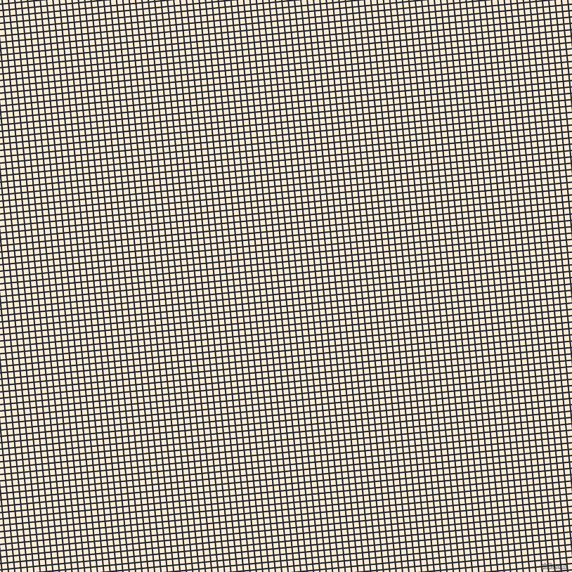6/96 degree angle diagonal checkered chequered lines, 2 pixel line width, 7 pixel square size, Jaguar and Antique White plaid checkered seamless tileable