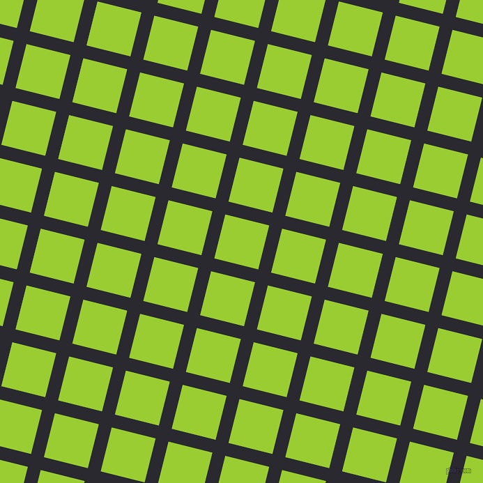 76/166 degree angle diagonal checkered chequered lines, 19 pixel lines width, 65 pixel square size, Jaguar and Yellow Green plaid checkered seamless tileable