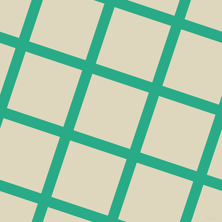 72/162 degree angle diagonal checkered chequered lines, 34 pixel lines width, 190 pixel square size, Jungle Green and Wheatfield plaid checkered seamless tileable