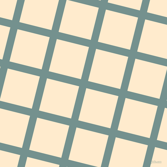 76/166 degree angle diagonal checkered chequered lines, 25 pixel lines width, 113 pixel square size, Juniper and Blanched Almond plaid checkered seamless tileable